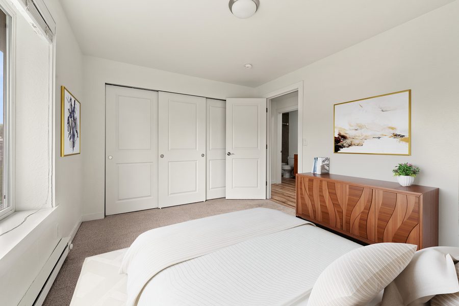Bedroom with closet
